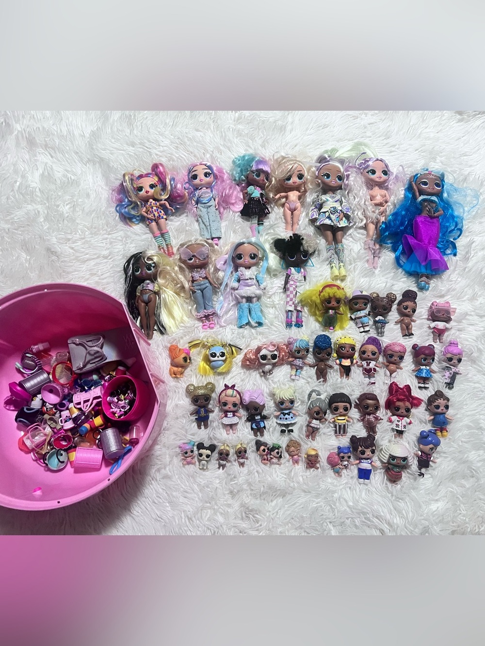 LOL Surprise OMG Huge Doll Lot with Accessories Large and Small Dolls